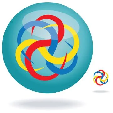 Circular line design Stock Illustration