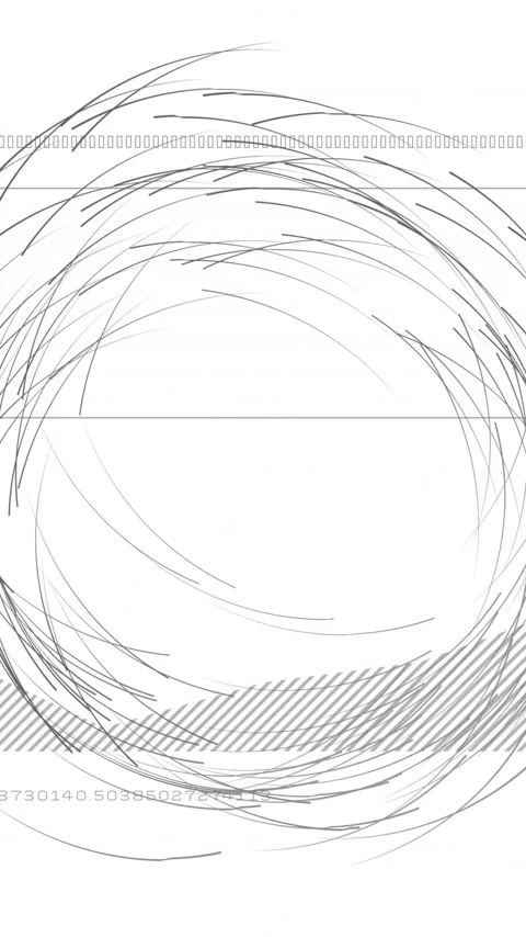 Circular lines and data points animation over algorithm and cypher text Video stock 319976362