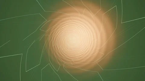 Circular lines create a swirl effect with light in the center Stock Footage 337378896