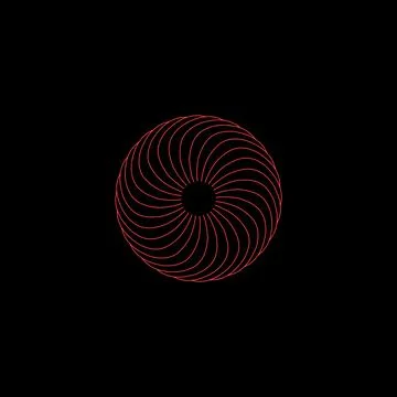 Circular lines like a flower pattern Stock Illustration