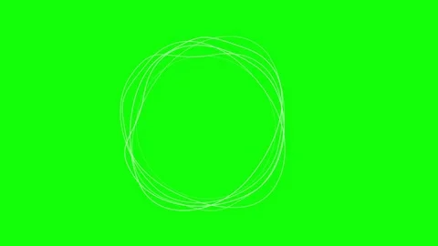Circular lines on green screen background. 4K Animation. 스톡 동영상 246573034