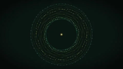 Circular lines move around a central point, creating a dynamic effect Stock Footage 336995235