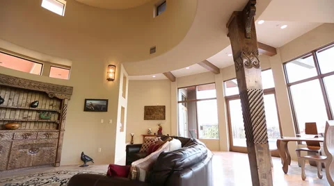 Circular Living Room Stock Footage 40813861