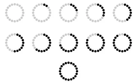 Circular load progress indicator. Buffering round symbol イラスト素材