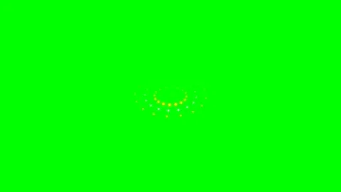 Circular loading animation composed of bright yellow dots on green screen Stock Footage 340904201