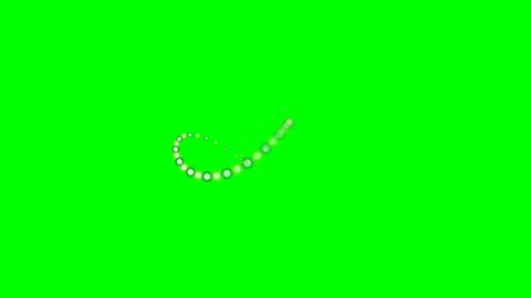 A circular loading animation composed of white dots on a green background Stock Footage 340902877