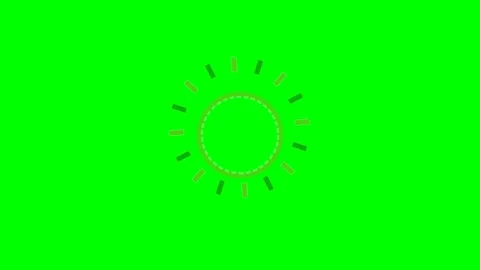 Circular loading animation icon with alternating dark and light green segment Stock Footage 340901731