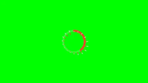 A circular loading animation icon rendered against a vibrant green background Stock Footage 340264836