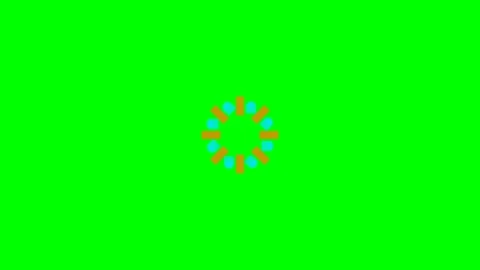 A circular loading animation icon set against a vibrant chroma key background Stock Footage 340266017