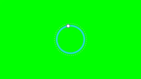 A circular loading animation icon set against a vibrant solid green backgroun Stock Footage 340266274