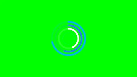 A circular loading animation icon set against a solid green screen background Stock Footage 340904702