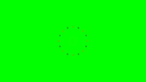 A circular loading animation icon set against a vibrant green screen backdrop Stock Footage 341824307