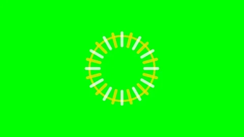 A circular loading animation icon set against a vibrant solid green backgroun Stock Footage 341839511