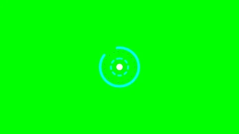 A circular loading animation isolated against a bright green screen backgroun Stock Footage 340903432
