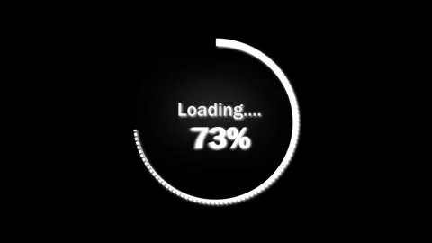 Circular loading animation with progress bar rising 0100 percent. High-reso.. Stock Footage 313430140