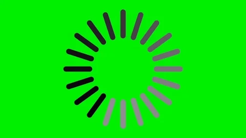 Circular loading animation progress bar on green screen background Stock Footage 329551759
