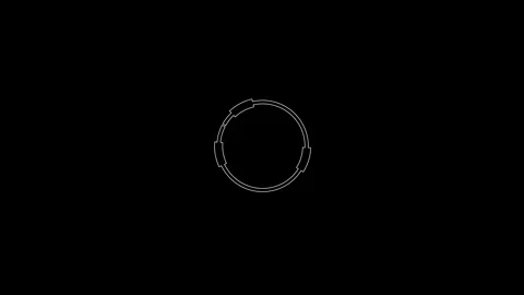Circular loading animation rotating asset in the alpha channel. circle loading Stock Footage 323159112