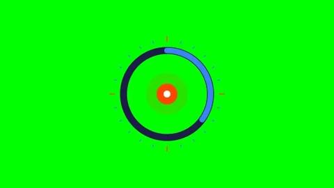 Circular loading bar animation graphic isolated on a bright green background Video stock 341839900