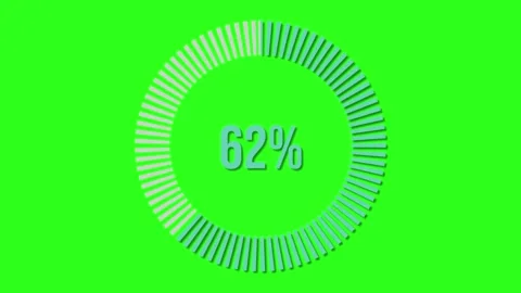 Circular loading bar animation with percentage counter from zero to one hun.. Stock Footage 333935594