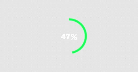 Circular loading bar downloading progress animation from 0 to 100 percentage Stock Footage 327863781
