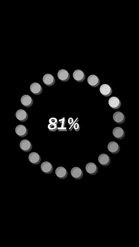 Circular loading bar with percentage vertical video. Animated circle progre.. Video stock 317141147
