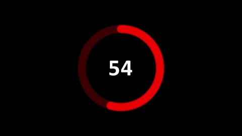 Circular loading bar with progress indicator and number counting up. Video stock 337805435