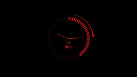 A circular loading bar with time elapsed digital technology led display ill.. Stock Illustration