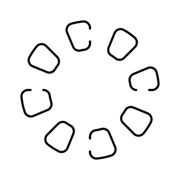 Circular loading buffering icon for web interface 스톡 일러스트