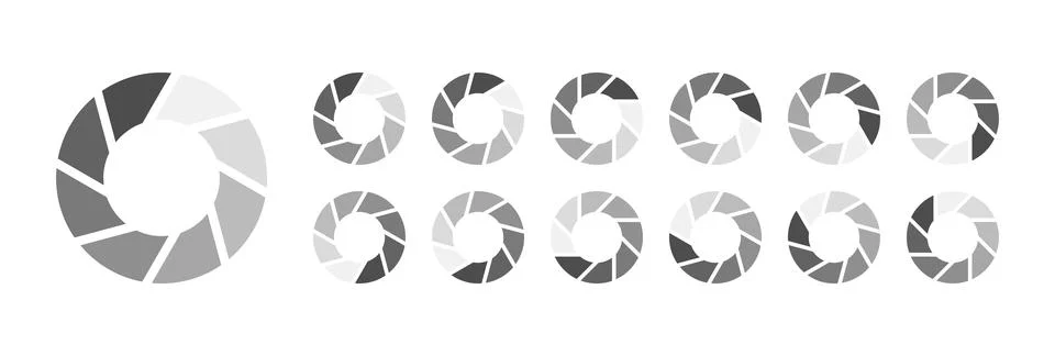 Circular Loading Buffering Icons Vector 스톡 일러스트