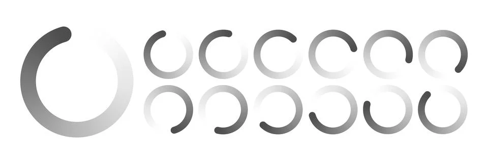 Circular Loading Buffering Icons Vector Ilustración de archivo