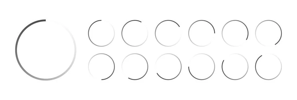 Circular Loading Buffering Icons Vector Ilustración de archivo