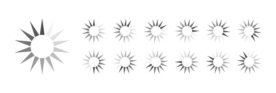 Circular Loading Buffering Icons Vector Stock Illustration