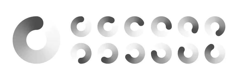 Circular Loading Buffering Icons Vector イラスト素材