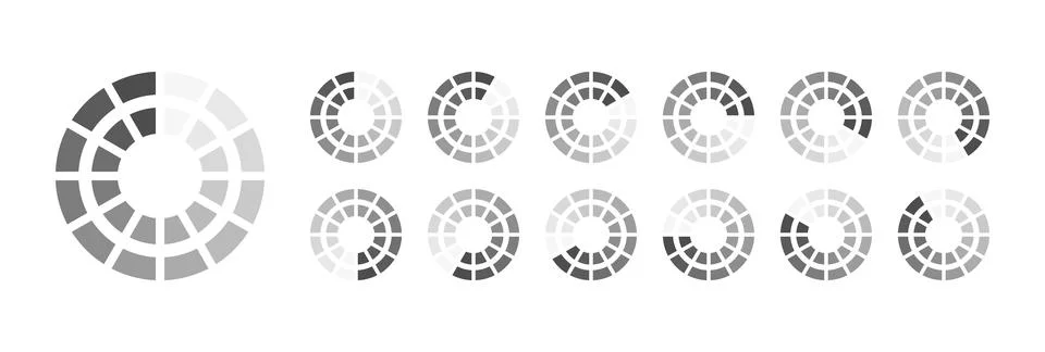 Circular Loading Buffering Icons Vector Stock Illustration