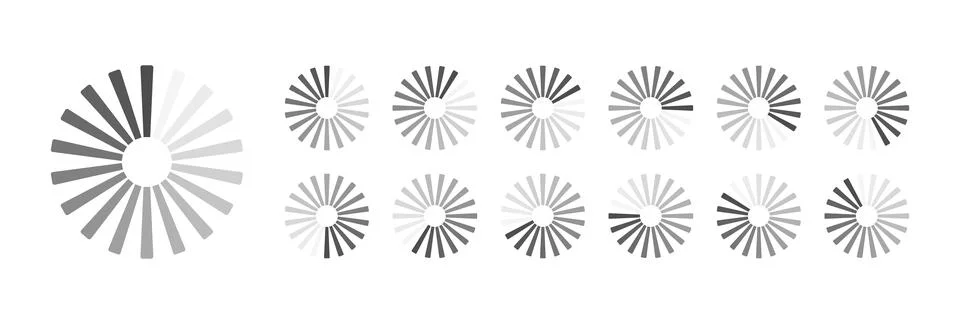 Circular Loading Buffering Icons Vector Stock Illustration