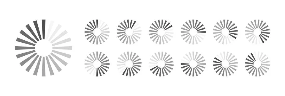 Circular Loading Buffering Icons Vector Stock Illustration