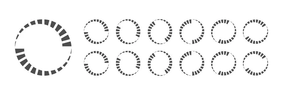 Circular Loading Buffering Icons Vector Ilustración de archivo