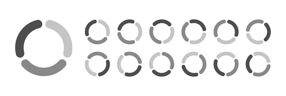 Circular Loading Buffering Icons Vector Stock Illustration