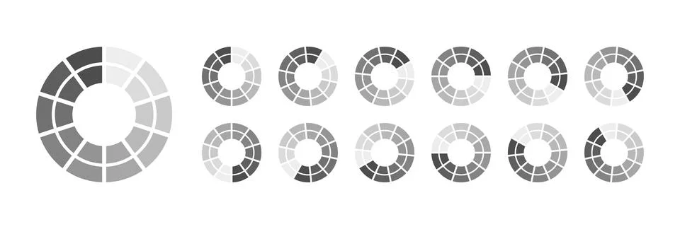 Circular Loading Buffering Icons Vector Stock Illustration