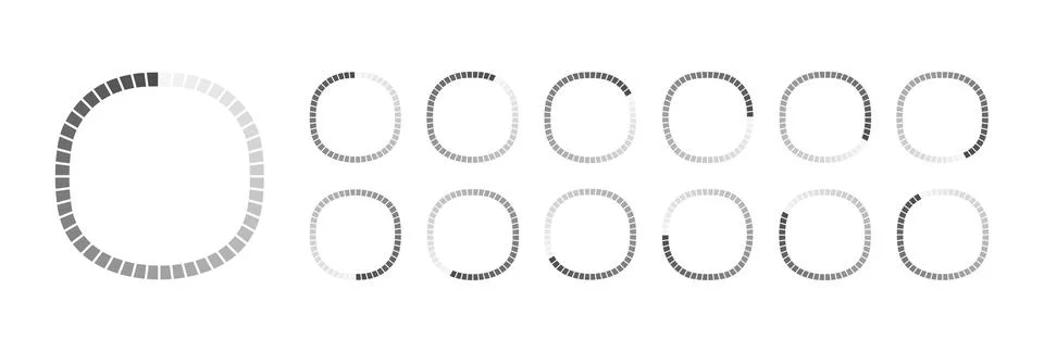 Circular Loading Buffering Icons Vector Stock Illustration