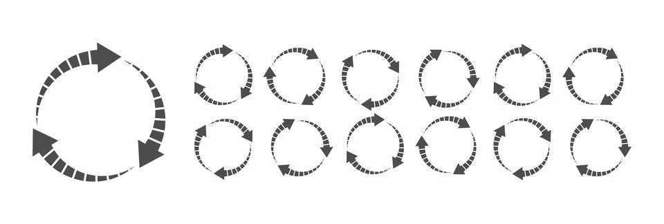 Circular Loading Buffering Icons Vector Stock Illustration