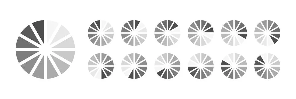 Circular Loading Buffering Icons Vector Ilustración de archivo