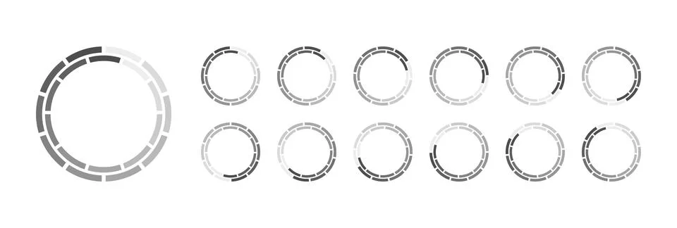 Circular Loading Buffering Icons Vector Stock Illustration