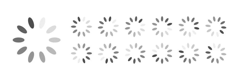 Circular Loading Buffering Icons Vector Ilustración de archivo