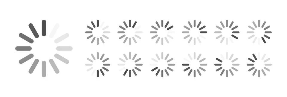 Circular Loading Buffering Icons Vector Stockillustratie