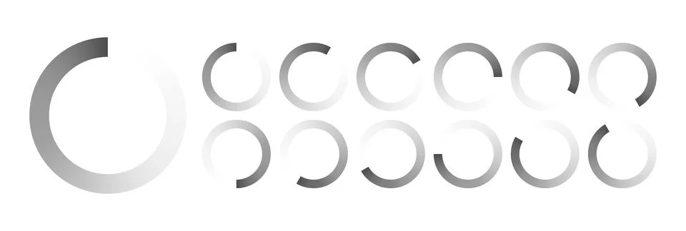 Circular Loading Buffering Icons Vector Stock Illustration