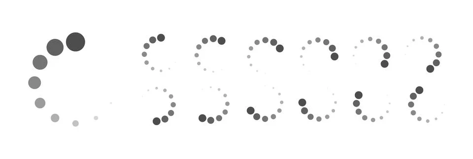 Circular Loading Buffering Icons Vector Ilustración de archivo