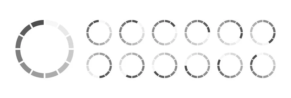 Circular Loading Buffering Icons Vector Stock Illustration
