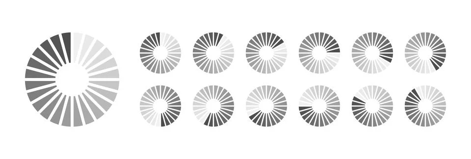 Circular Loading Buffering Icons Vector Stock Illustration