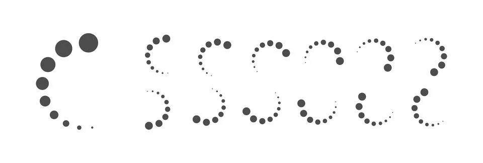 Circular Loading Buffering Icons Vector Stock Illustration